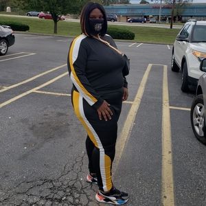 Black & Gold Pant set